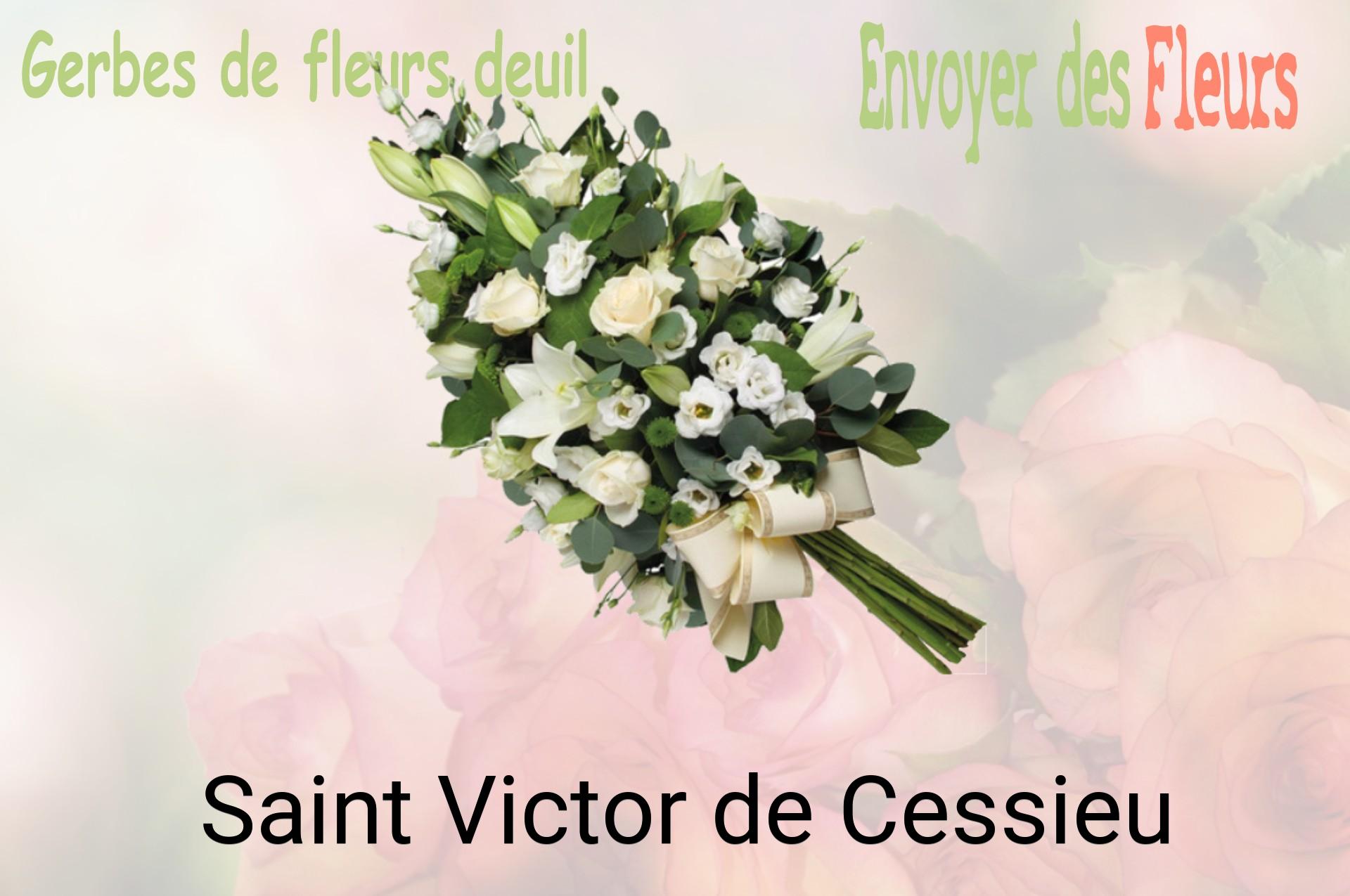 Gerbe de fleurs de deuil livrée à Saint-Victor-de-Cessieu